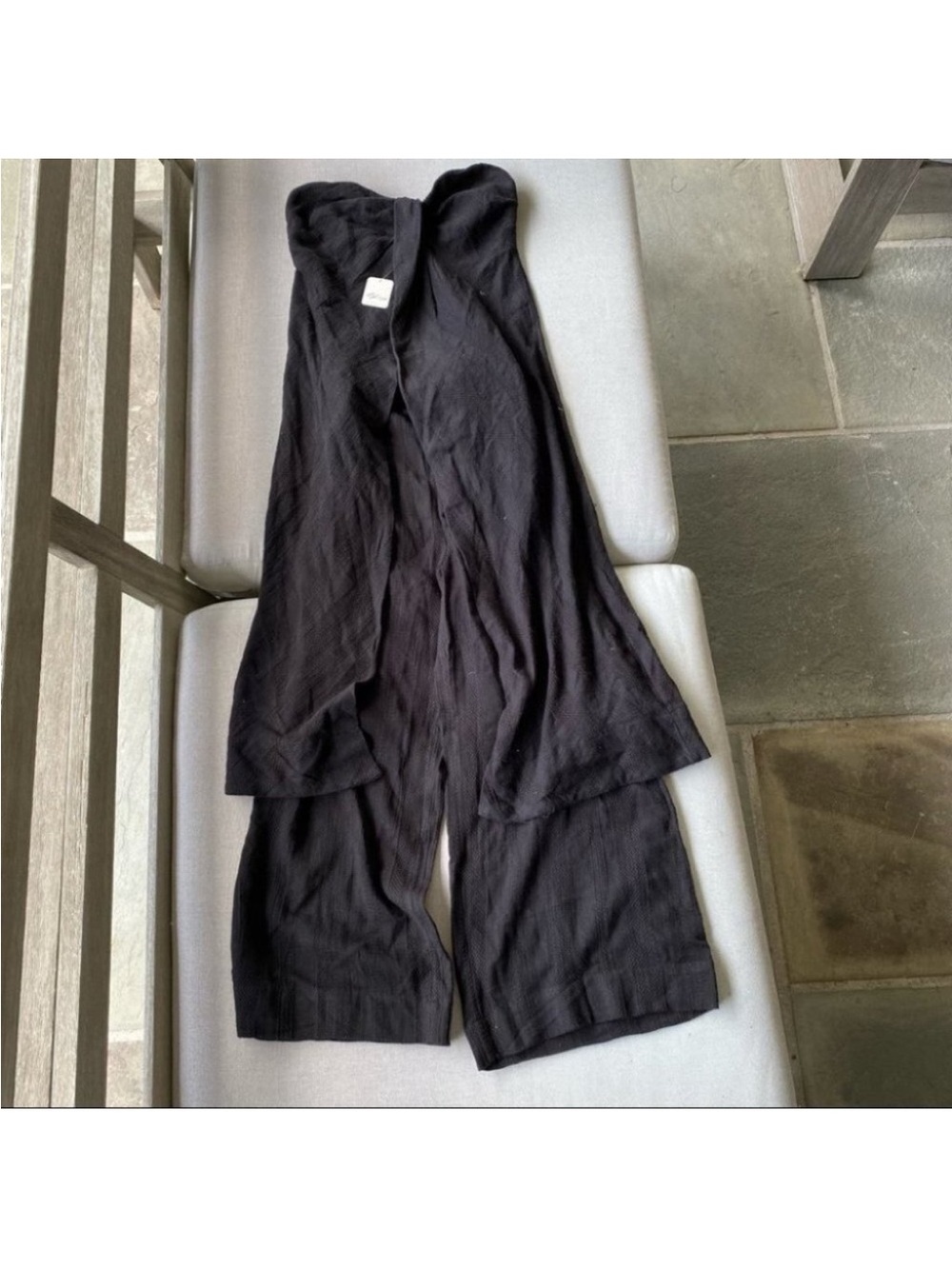 NWT Free People Banita Two-Piece Linen-Blend Pants Set Black XS - Picture 7 of 7